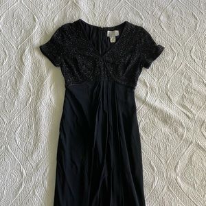 BIEFF BASIX Beaded Short Sleeve Gown Formal Dress
